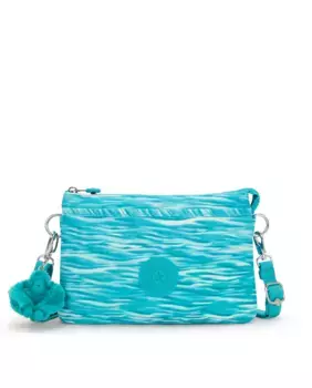 Универсальная женская сумка через плечо Riri с регулируемым ремешком и молнией Kipling, светло-голубой