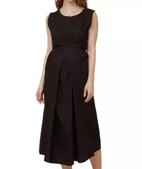 Универсальное платье из поплина черного цвета Liv Maternity