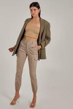 Универсальные эластичные брюки карго Pink Vanilla, бежевый