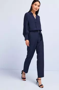 Универсальные элегантные брюки-карго с зауженными штанинами и поясом Next, синий