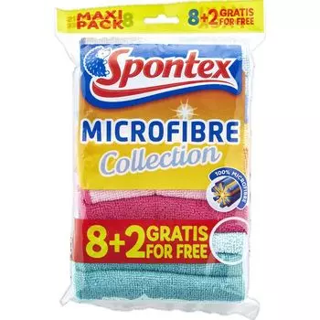 Универсальные салфетки из микрофибры Spontex, 10 шт.