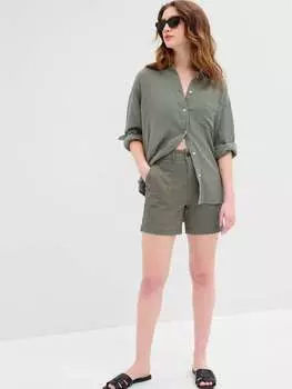 Универсальные шорты из эластичного хлопка Gap, цвет sage green