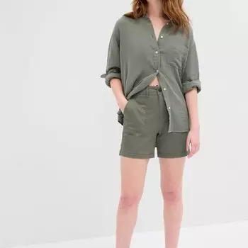 Универсальные шорты из эластичного хлопка Gap, зеленый