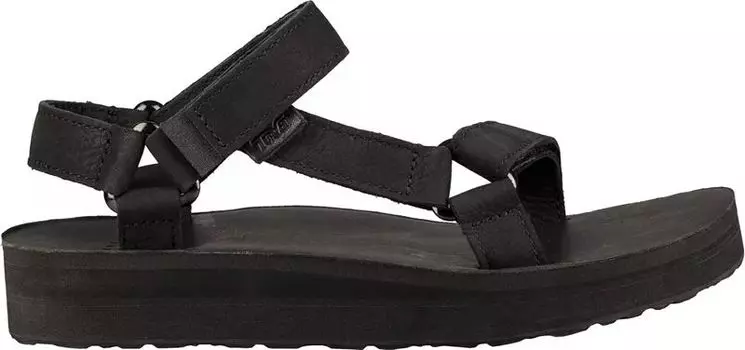 Универсальные женские кожаные сандалии Teva средней формы, черный
