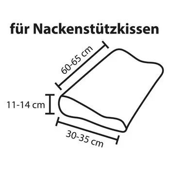 Универсальный чехол Dream Sleep для подушки для шеи L-XL, высота 11-14 см, серебристый Traumschlaf