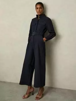 Универсальный комбинезон kaia с широкими штанинами Reiss, темно-синий