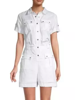 Универсальный льняной комбинезон Karl Lagerfeld Paris White