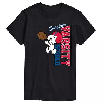 Университетская футболка Big & Tall Peanuts Licensed Character, черный