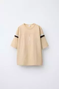Университетская футболка ZARA, желтый