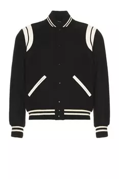 Университетская куртка Teddy College Saint Laurent, черный