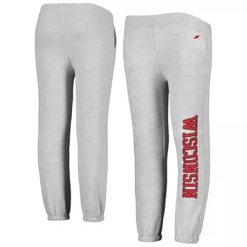 Университетская одежда молодежной лиги Хизер Серые брюки Wisconsin Badgers Essential Unbranded
