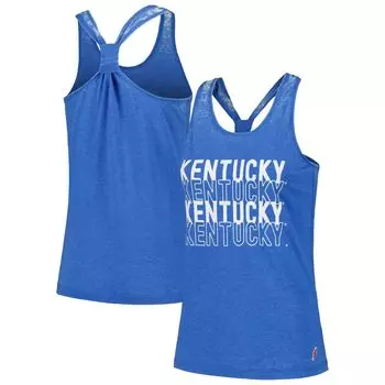 Университетская одежда женской лиги Royal Kentucky Wildcats Stacked Name Майка Racerback