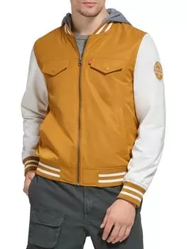 Университетский бомбер с капюшоном Levi'S, цвет Spice