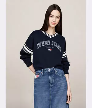 Университетский свитер Regular fit Tommy Jeans, синий
