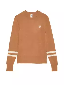 Университетский вязаный свитер с круглым вырезом Pink, цвет Toffee