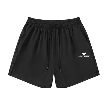 Uniwolf Повседневные шорты унисекс, Черный + арбузно-красный (два комплекта трехточечных брюк)