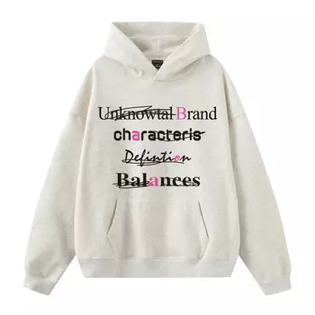 UNKNOWTAL Толстовка унисекс, Белый/Красный