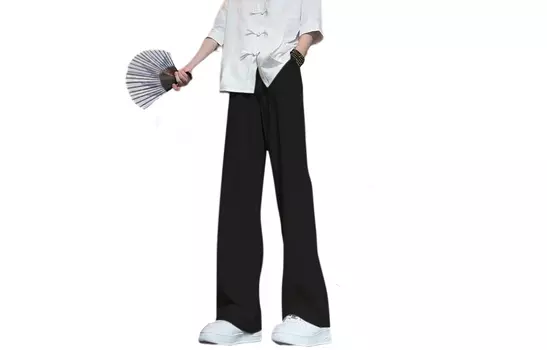 Unthemed Повседневные брюки унисекс без тематики, Черный — улучшенный