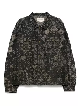 UNTITLED ARTWORKS джинсовая куртка жаккардовым узором, черный