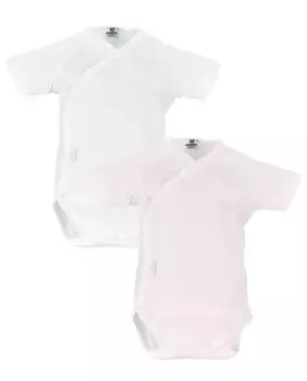 Упаковка 2 боди из детского лиоцелла с коротким рукавом Cambrass, цвет Rosa