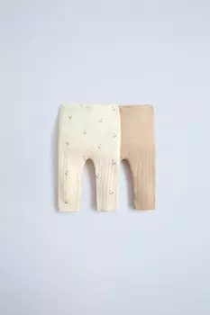 Упаковка 2 леггинсов из утиной шерсти ZARA, экрю