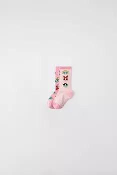 Упаковка 2 носков powerpuff girls ZARA, розовый