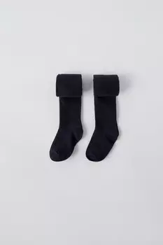 Упаковка 2 однотонных колготки ZARA, темно-синий