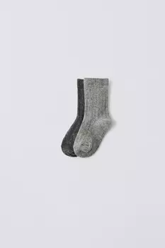 Упаковка 2 вязаных носков ZARA, серый