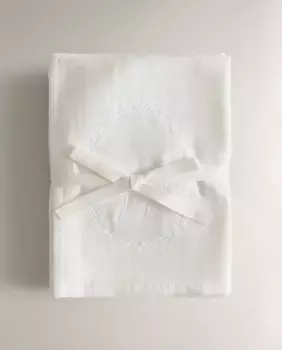 Упаковка детских муслиновых полотенец с вышитой буквой (2 шт.) Zara Home, Letter W