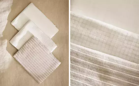 Упаковка детских муслиновых салфеток в полоску (3 шт.) Zara Home, серый