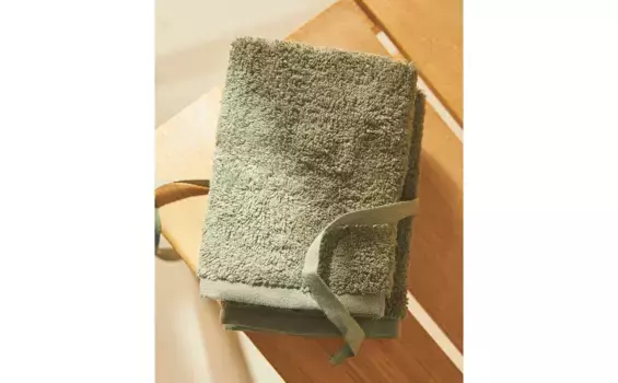 Упаковка хлопковых полотенец для рук (3 шт.) Zara Home, хаки