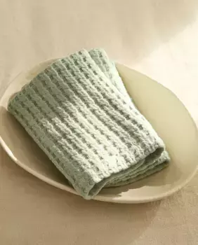 Упаковка хлопковых полотенец для рук вафельной вязки (3 шт.) Zara Home, зеленый