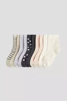 Упаковка из 10 носков H&M, бежевый