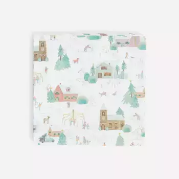 Упаковка из 20 бумажных салфеток Winter Village El Corte Ingls, разноцветный