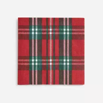 Упаковка из 20 рождественских бумажных салфеток El Corte Ingls Tartan, разноцветный