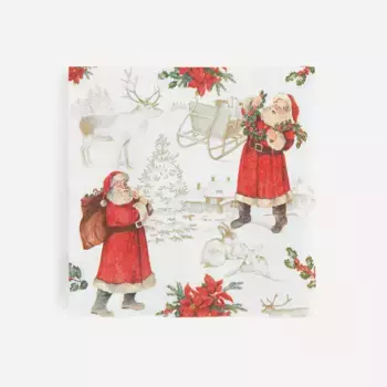 Упаковка из 20 рождественских бумажных салфеток Welcome Santa Basics El Corte Ingls, разноцветный