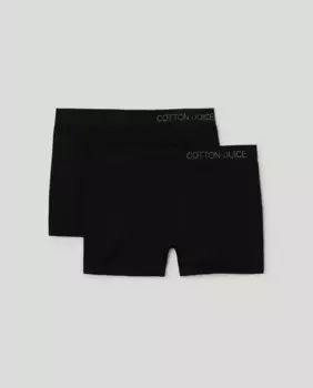 Упаковка из 2 бесшовных трусов-боксеров для мальчиков Cotton Juice, черный