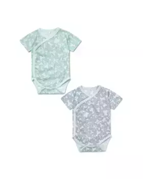 Упаковка из 2 детских боди из хлопка с принтом Kaos Tous, голубой