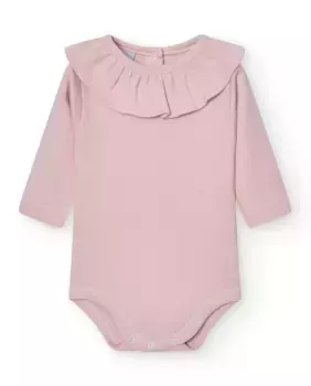 Упаковка из 2 детских боди с оборкой на шее и длинными рукавами BABID, розовый