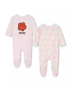 Упаковка из 2 детских пижам 100% хлопок с застежкой сзади Kenzo Kids, натуральный