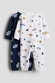 Упаковка из 2 хлопковых пижам H&M, синий