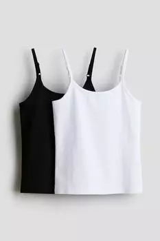 Упаковка из 2 хлопковых топов H&M, черный