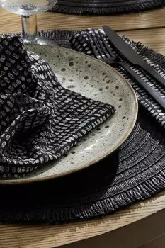 Упаковка из 2 круглых салфеток H&M, черный