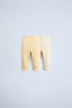 Упаковка из 2 леггинсов в рубчик ZARA, желтый