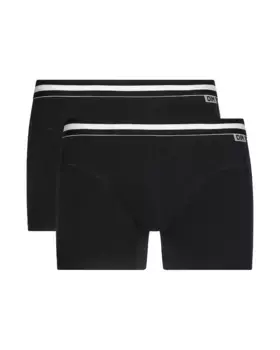Упаковка из 2 мужских трикотажных трусов-боксеров с рисунком на поясе Dim, черный