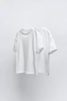 Упаковка из 2 однотонных топов ZARA, белый