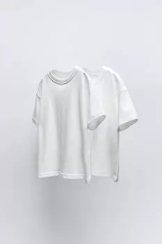 Упаковка из 2 однотонных топов ZARA, белый