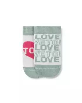 Упаковка из 2 пар детских носочков с сердечком и логотипом Tous, цвет Verde Agua