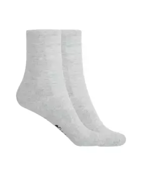 Упаковка из 2 пар однотонных хлопчатобумажных носков Coolmax Punto Blanco, светло-серый
