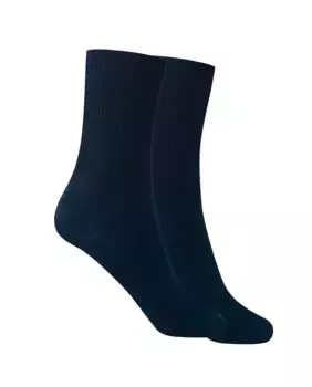 Упаковка из 2 пар женских носков из мерсеризованного хлопка в рубчик Punto Blanco, тёмно-синий